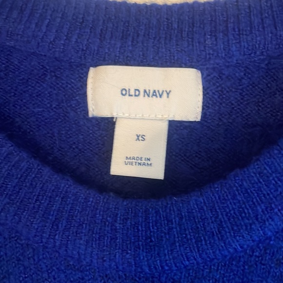 Old Navy Crewneck Sweater Cobalt Blue XS - Picture 2 of 7